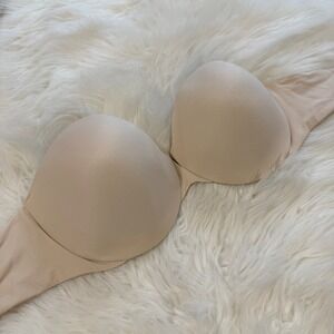 Victoria's Secret IPEX Body by Victoria Strapless Underwire Bra Nude Beige 36C